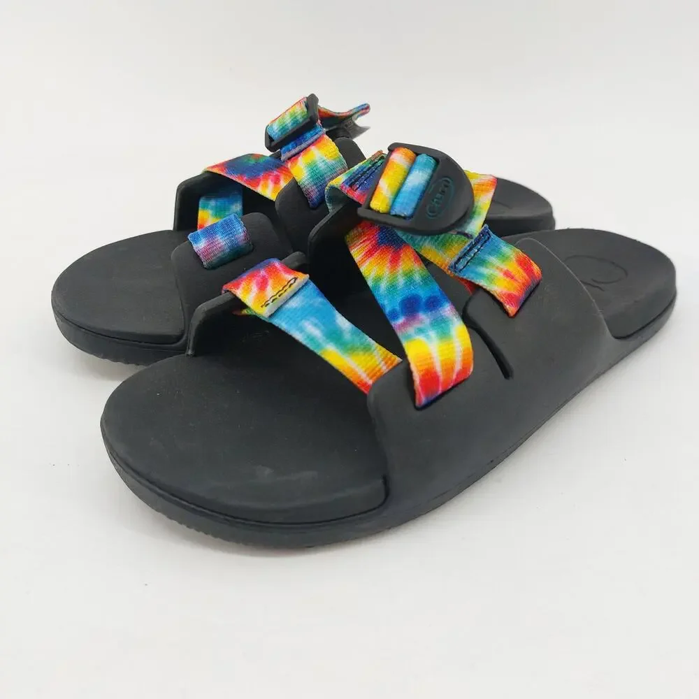 Chaco Chillo Kids Unisex Size 5 Sandals Tie Dyle Slip On Slides
